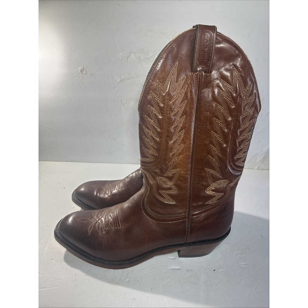 Boulet 8064 Mens Cowboy Boots 11.5 E Brown Ranch Hand Tan Leather Made In Canada